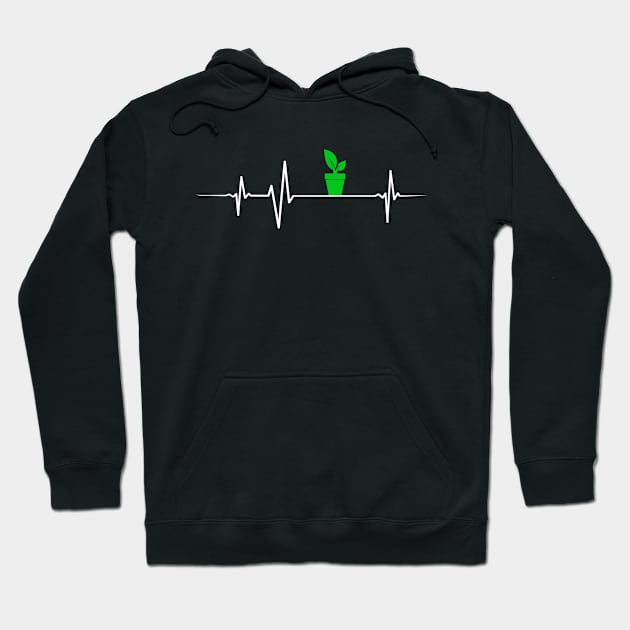 Heartbeat - House Plants Hoodie by InfiniTee Design